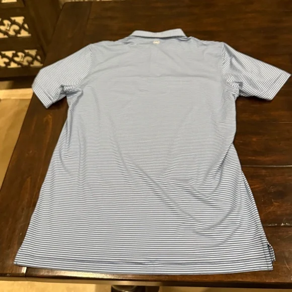 Peter Millar Men's Medium Ocean Blue Ambrose Performance Jersey Polo MSRP $115 - Picture 4 of 7